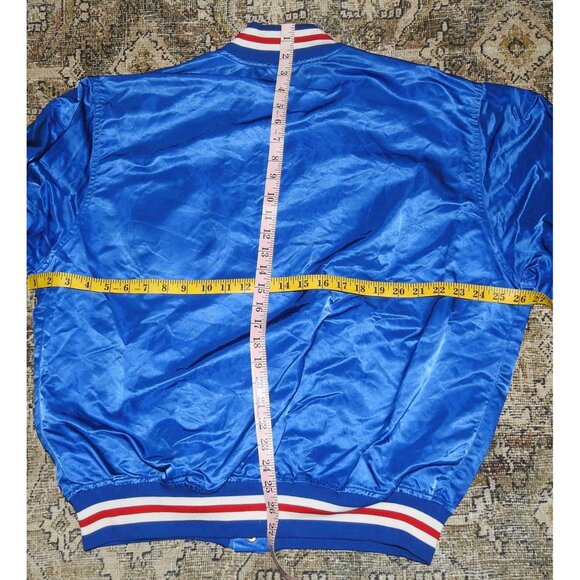 Vintage 80s Chicago Cubs Top of the Line by Felco Blue Satin Light Jacket XL - Picture 6 of 6